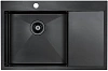 Кухонная мойка Paulmark ELDE, PM807851-GML, вороненая сталь, левая, 780х510мм