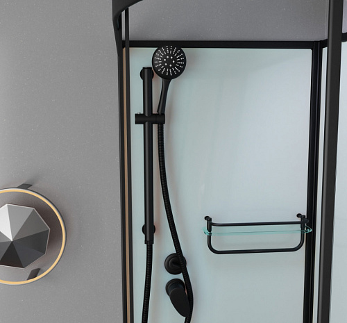 Душевая кабина Frank F418L М Black 100x80 20051 закаленное матовое стекло Душевая кабина Frank F418L М Black 100x80 20051 закаленное матовое стекло