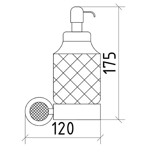 Дозатор жидкого мыла Boheme Royal Cristal 10932-G Дозатор жидкого мыла Boheme Royal Cristal 10932-G