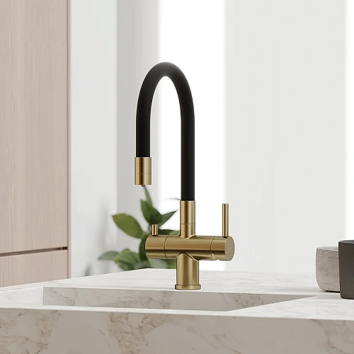 Смеситель для кухни Sancos Lucia SC4004BG под фильтр, брашированное золото Смеситель для кухни Sancos Lucia SC4004BG под фильтр, брашированное золото