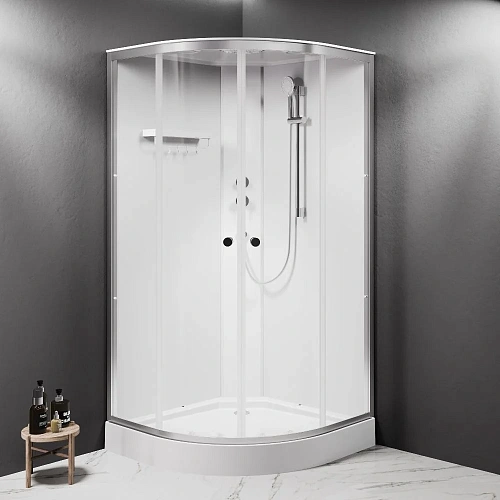 Душевая кабина AM.PM X-Joy W94C-401-100MT 100x100, четверть круга, профиль хром матовый, стекло прозрачное Душевая кабина AM.PM X-Joy W94C-401-100MT 100x100, четверть круга, профиль хром матовый, стекло прозрачное