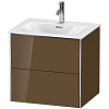 Картинка анонса товара «тумба под раковину duravit xsquare xs432206161 подвесная 61 см коричнево-оливковый глянцевый»