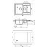 Кухонная мойка Lemark RAMZA 760 врезная из кварцгранита, с крылом, серый шелк 9910041 Кухонная мойка Lemark RAMZA 760 врезная из кварцгранита, с крылом, серый шелк 9910041