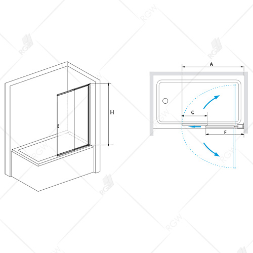 Шторка на ванну RGW Screens SC-40 1000 мм Easy Clean хром Шторка на ванну RGW Screens SC-40 1000 мм Easy Clean хром