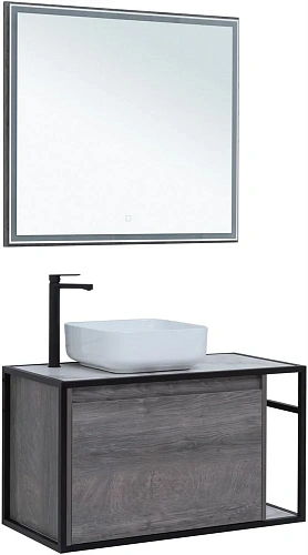 Тумба под раковину Aquanet Nova Lite Loft 90 L дуб рошелье 00261656 Тумба под раковину Aquanet Nova Lite Loft 90 L дуб рошелье 00261656