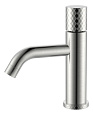 Детальная картинка товара «смеситель для раковины boheme stick nikel brush низкий с ручкой diamond 121-nb никель»