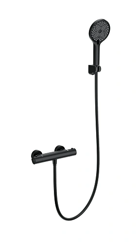 Смеситель для душа Wonzon & Woghand с термостатом, черный матовый (WW-B2012-A-MB) Смеситель для душа Wonzon & Woghand с термостатом, черный матовый (WW-B2012-A-MB)