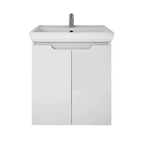 Тумба под раковину DREJA Q PLUS (D), 55 см, подвесная/напольная, 2 дверцы, с опорами, белый глянец 9 99.1008 Тумба под раковину DREJA Q PLUS (D), 55 см, подвесная/напольная, 2 дверцы, с опорами, белый глянец 9 99.1008