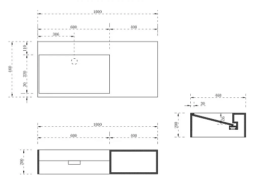 Тумба с раковиной ABBER Stein AS2640-1.0 R подвесная, белая матовая Тумба с раковиной ABBER Stein AS2640-1.0 R подвесная, белая матовая