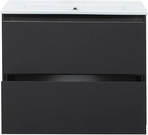 Тумба под раковину Aquanet Милан 80 черный глянец 00269303 подвесная Тумба под раковину Aquanet Милан 80 черный глянец 00269303 подвесная