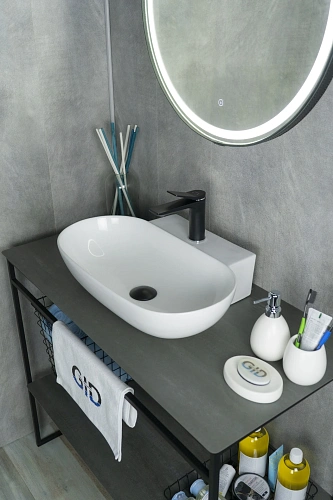 Раковина Gid N9234 51133 накладная белая 56x39x12.5 Раковина Gid N9234 51133 накладная белая 56x39x12.5