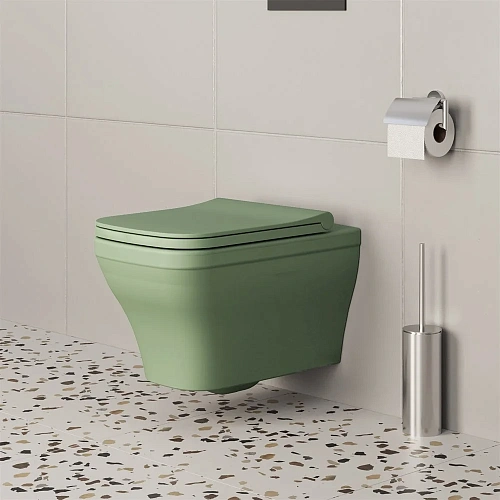 Крышка-сиденье Ambassador Benefit 202T21001S (тонкое) мятное матовое Крышка-сиденье Ambassador Benefit 202T21001S (тонкое) мятное матовое