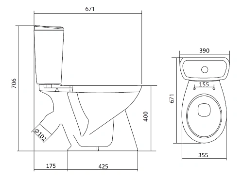 Унитаз напольный Santek Бриз 1.WH20.2.569 компакт напольный Унитаз напольный Santek Бриз 1.WH20.2.569 компакт напольный