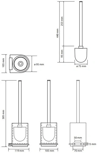 Ершик для унитаза Bemeta GALLA 108113010 Ершик для унитаза Bemeta GALLA 108113010