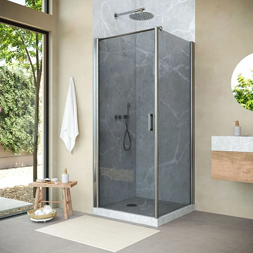 Душевой уголок Vegas-glass EP-Fis NOVO h2000 90*120 04 07 L 900x1200 мм, профиль никель, стекло графит Душевой уголок Vegas-glass EP-Fis NOVO h2000 90*120 04 07 L 900x1200 мм, профиль никель, стекло графит