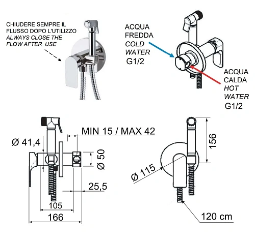 Гигиенический душ Remer Infinity I65NO, черный матовый Гигиенический душ Remer Infinity I65NO, черный матовый