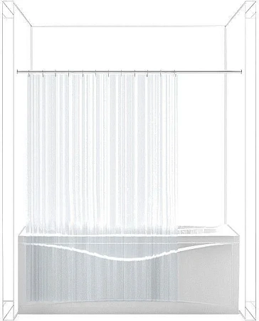 Карниз для ванны Aquanet прямой 130 00198746 Карниз для ванны Aquanet прямой 130 00198746