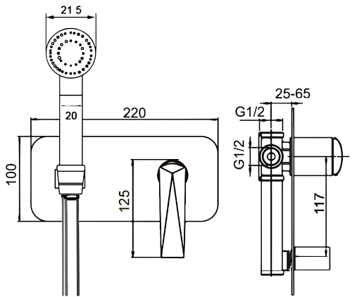 Гигиенический душ Boheme VENTURO золото 387 Гигиенический душ Boheme VENTURO золото 387
