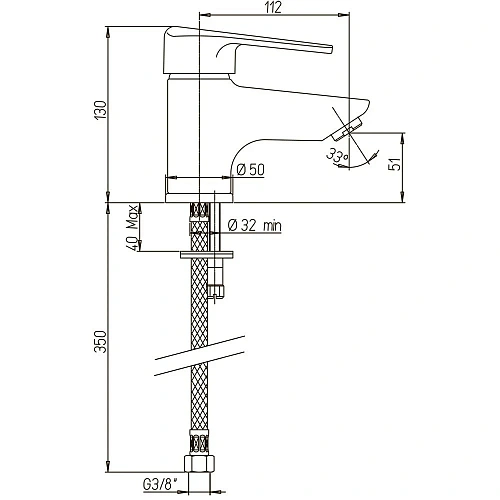 Смеситель для раковины Paini Cooper 80CR205 Смеситель для раковины Paini Cooper 80CR205