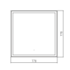 Зеркало AQUAme AQM9106 770х770 с подсветкой и подогревом Зеркало AQUAme AQM9106 770х770 с подсветкой и подогревом