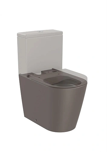 Чаша напольного унитаза Roca Inspira Round 600 Rimless, BTW, кофейный 342529660 Чаша напольного унитаза Roca Inspira Round 600 Rimless, BTW, кофейный 342529660