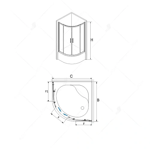 Душевой уголок RGW Dolphin TN-109 + поддон 28911999-101 Душевой уголок RGW Dolphin TN-109 + поддон 28911999-101