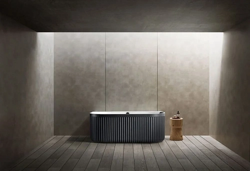 Ванна из искусственного камня ABBER AM9916BW 170x80 универсальная, черно-белая матовая, композитный камень Rock Ванна из искусственного камня ABBER AM9916BW 170x80 универсальная, черно-белая матовая, композитный камень Rock