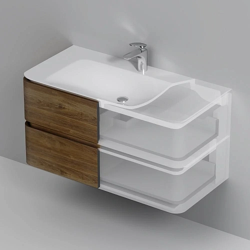 Тумба под раковину AM.PM Sensation M30FHX1002NF подвесная, 100 см, орех, текстурированное Тумба под раковину AM.PM Sensation M30FHX1002NF подвесная, 100 см, орех, текстурированное
