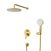 Душевая система CEZARES STYLUS-DSET-BORO встраиваемая, со шлангом, с держателем, брашированное золото
