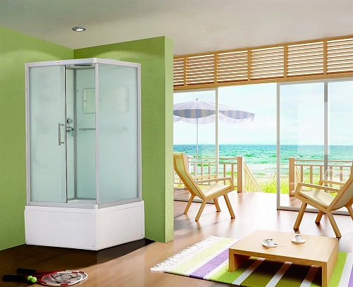 Душевая кабина Esbano ELEGANCIA (ESKB108CKRBL) прямоугольная с крышей и высоким поддоном EST-108CKRBL100x80x210cм Душевая кабина Esbano ELEGANCIA (ESKB108CKRBL) прямоугольная с крышей и высоким поддоном EST-108CKRBL100x80x210cм