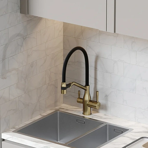 Смеситель для кухни Sancos Orta SC4008BG под фильтр, брашированное золото Смеситель для кухни Sancos Orta SC4008BG под фильтр, брашированное золото