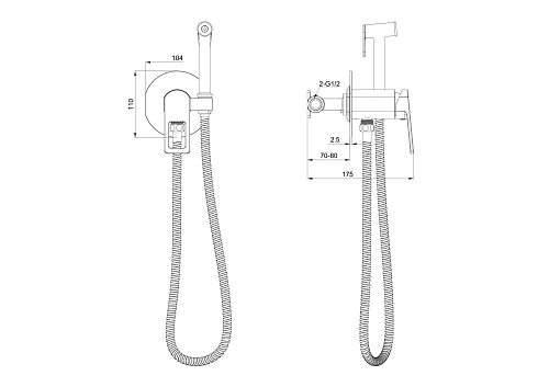 Гигиенический душ Wonzon & Woghand темный графит (WW-88829010-BGM) Гигиенический душ Wonzon & Woghand темный графит (WW-88829010-BGM)