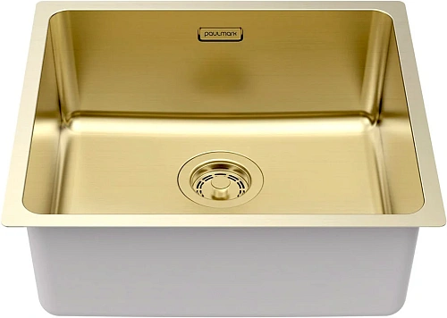 Кухонная мойка Paulmark YUNI 49 UN YU49-LG, светлое золото, 490х440мм Кухонная мойка Paulmark YUNI 49 UN YU49-LG, светлое золото, 490х440мм