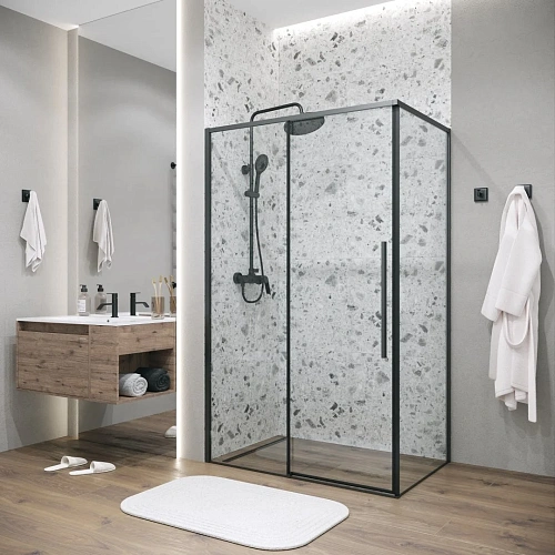 Боковая стенка GROSSMAN Galaxy 200.K33.01.90.21.00 (90x195) черный матовый, стекло прозрачное Боковая стенка GROSSMAN Galaxy 200.K33.01.90.21.00 (90x195) черный матовый, стекло прозрачное