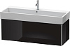 Картинка анонса товара «тумба под раковину duravit xsquare xs409704040 подвесная 118 см черный глянцевый»