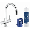 Картинка анонса товара «смеситель для кухни grohe blue pure с функцией фильтрации, хром (33249001)»