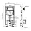 Инсталляция для унитаза WasserKRAFT Vils 56TLT.010.ME.MG01 с клавишей смыва золото Инсталляция для унитаза WasserKRAFT Vils 56TLT.010.ME.MG01 с клавишей смыва золото