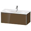 Картинка анонса товара «тумба под раковину duravit xsquare xs422506161 подвесная 101 см коричнево-оливковый глянцевый»