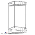 Полка FBS Ryna RYN 003 18/18 см угловая 2-х ярусная Полка FBS Ryna RYN 003 18/18 см угловая 2-х ярусная
