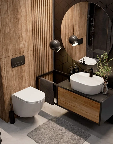 Унитаз подвесной AQUAme AQM2002L с сиденьем SoftClose, смыв QUIET 520x365x360 Унитаз подвесной AQUAme AQM2002L с сиденьем SoftClose, смыв QUIET 520x365x360