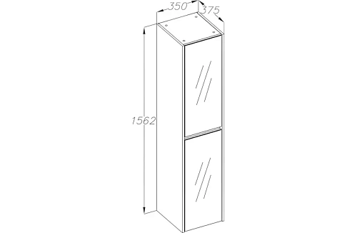 Шкаф-пенал Opadiris Фреш, белый/белый, вар.2 00-00007082 Шкаф-пенал Opadiris Фреш, белый/белый, вар.2 00-00007082