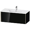 Картинка анонса товара «тумба под раковину duravit xviu xv40270b140 подвесная 101 см черный глянцевый»