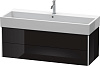 Картинка анонса товара «тумба под раковину duravit xsquare xs419704040 подвесная 118 см черный глянцевый»