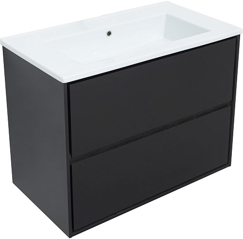 Тумба под раковину Aquanet Милан 85 черный глянец 00316703 Тумба под раковину Aquanet Милан 85 черный глянец 00316703