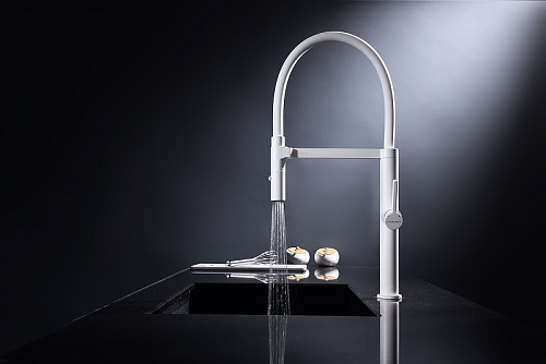 Смеситель для кухни Paulmark LEADER белый матовый Le214101-WH Смеситель для кухни Paulmark LEADER белый матовый Le214101-WH