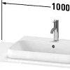 Столешница Duravit Happy D.2 Plus HP031E08080 100 см графит Столешница Duravit Happy D.2 Plus HP031E08080 100 см графит