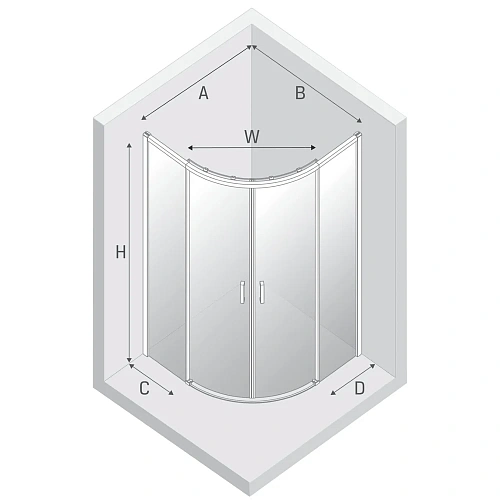 Душевой уголок NEW TRENDY PRIME WHITE 90x90x200 K-3561 белый Душевой уголок NEW TRENDY PRIME WHITE 90x90x200 K-3561 белый