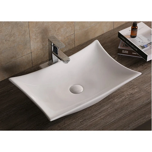 Раковина Ceruttispa CR7078 570х420х120 накладная, белая, 4 острых угла Раковина Ceruttispa CR7078 570х420х120 накладная, белая, 4 острых угла