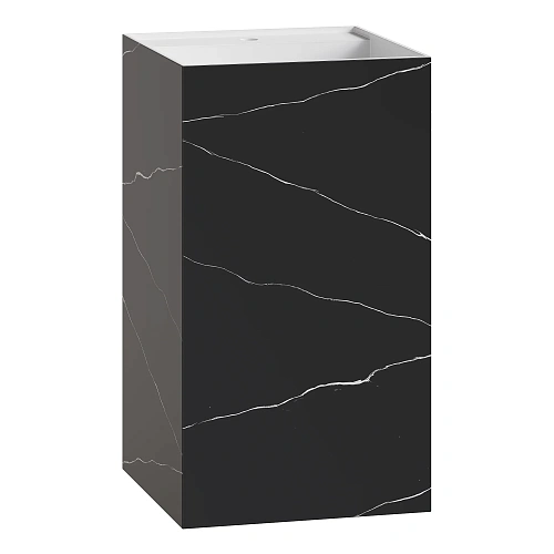 Раковина Boheme Cube 802-NM напольная Corian 480x480x850 Nero Marquina Раковина Boheme Cube 802-NM напольная Corian 480x480x850 Nero Marquina
