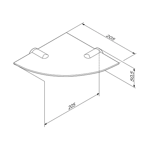 Полка AM.PM Joy A8434900 угловая 20 см Полка AM.PM Joy A8434900 угловая 20 см
